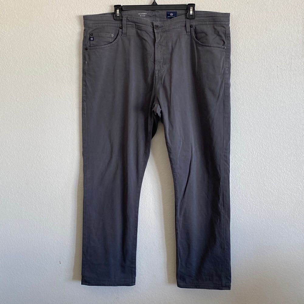 ADRIANO GOLDSCHMIED Men’s “The Everett” Slim Straight Gray Jeans Size 40” x 30”